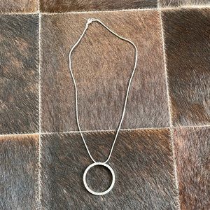 Silver Circle Pendant Necklace